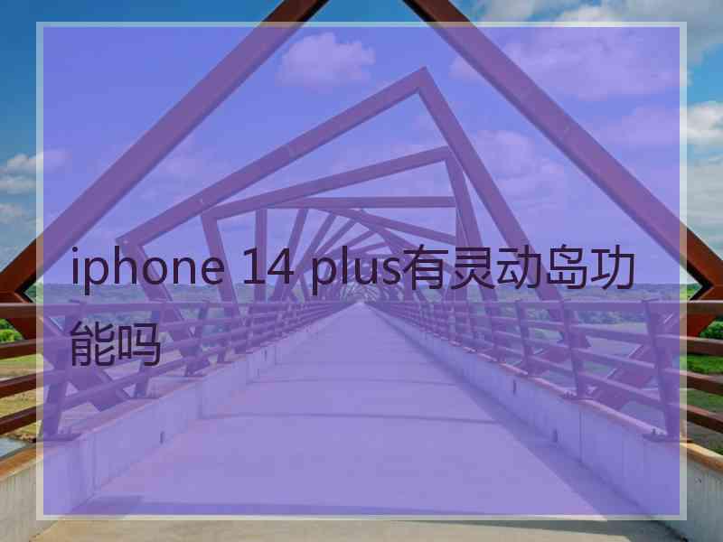 iphone 14 plus有灵动岛功能吗