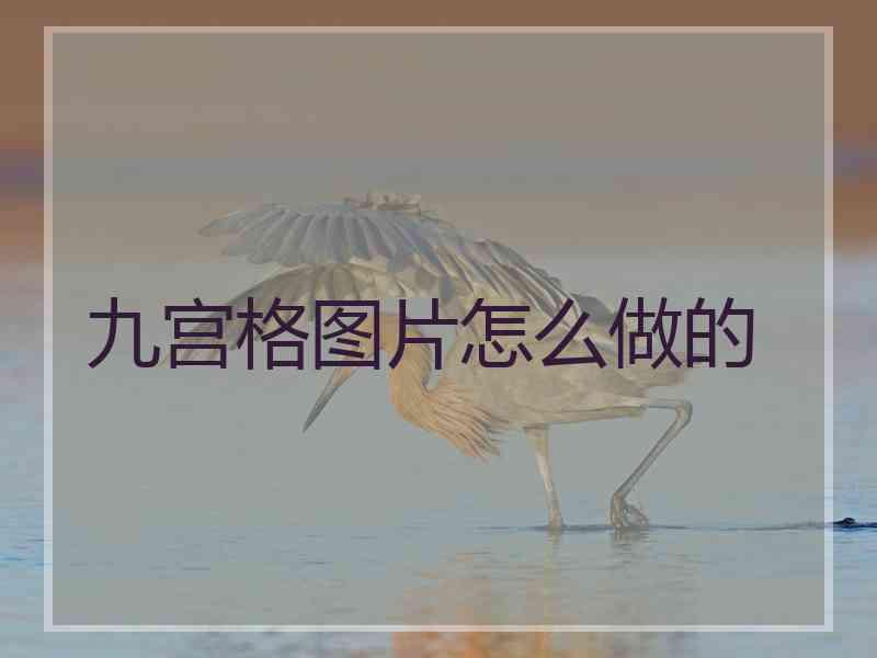 九宫格图片怎么做的