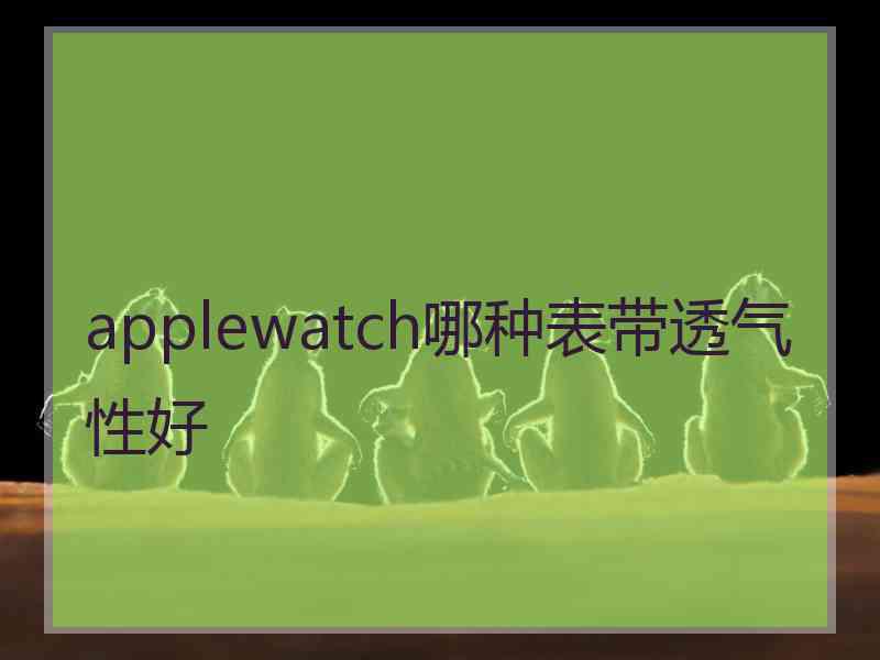 applewatch哪种表带透气性好