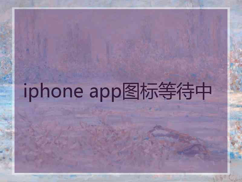 iphone app图标等待中