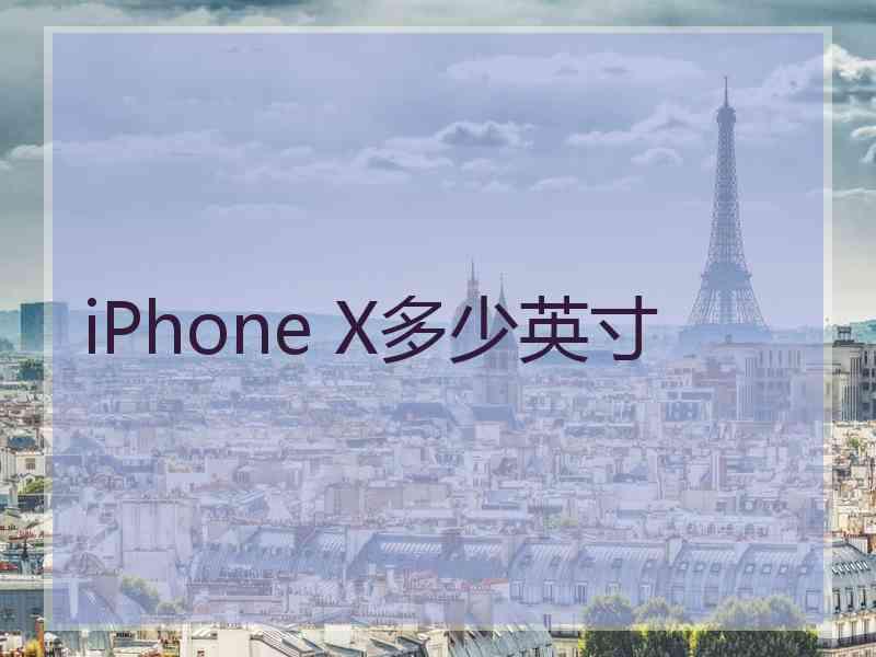 iPhone X多少英寸