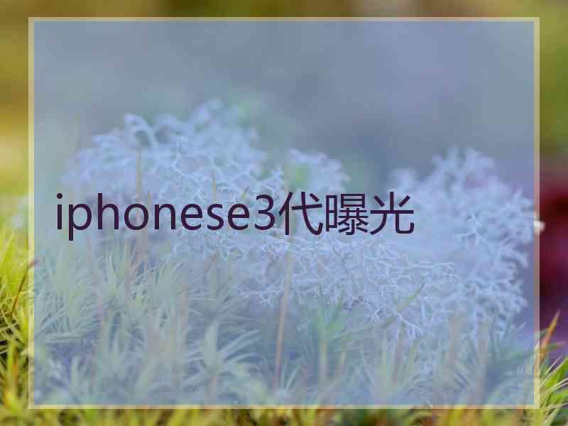 iphonese3代曝光