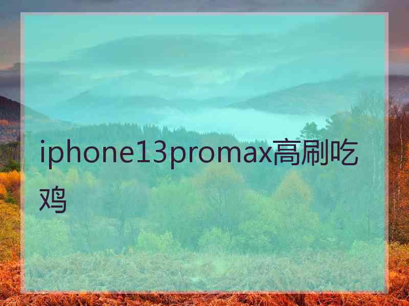 iphone13promax高刷吃鸡