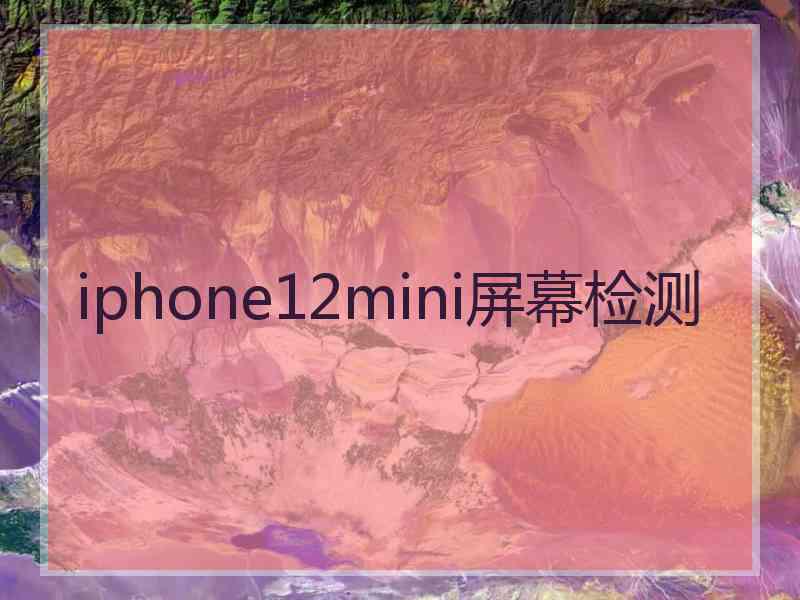 iphone12mini屏幕检测