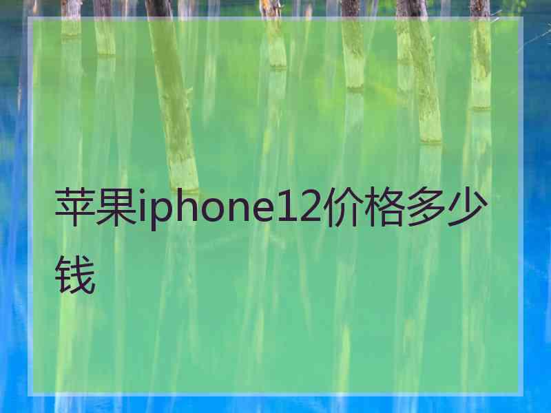 苹果iphone12价格多少钱