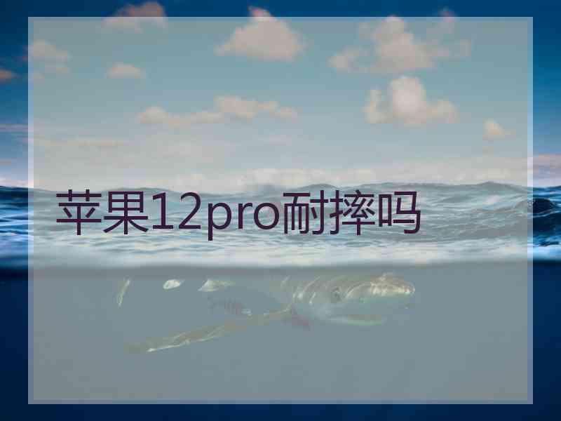 苹果12pro耐摔吗