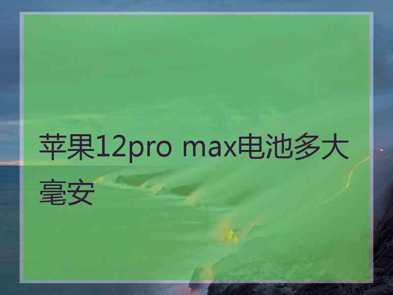 苹果12pro max电池多大毫安