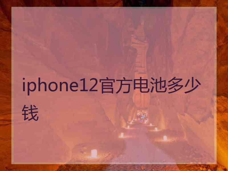 iphone12官方电池多少钱