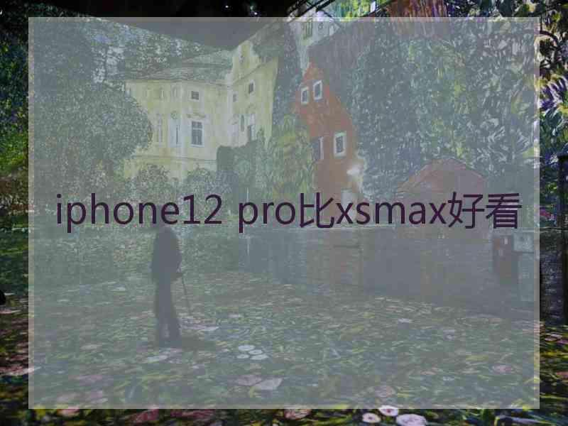 iphone12 pro比xsmax好看