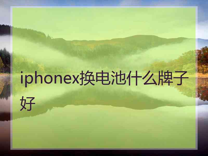 iphonex换电池什么牌子好