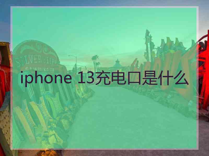 iphone 13充电口是什么