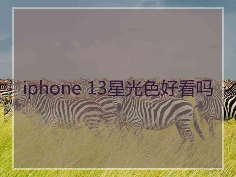 iphone 13星光色好看吗