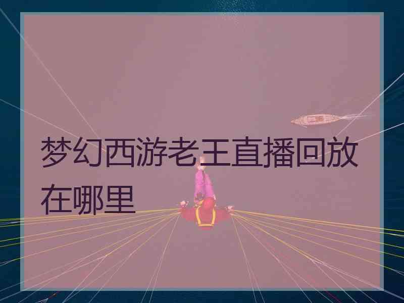 梦幻西游老王直播回放在哪里