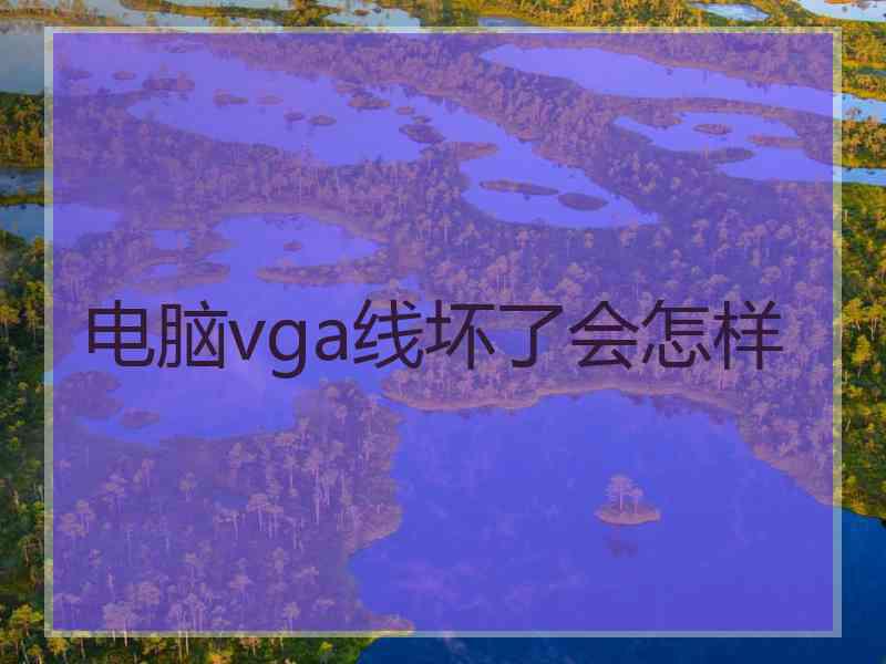 电脑vga线坏了会怎样