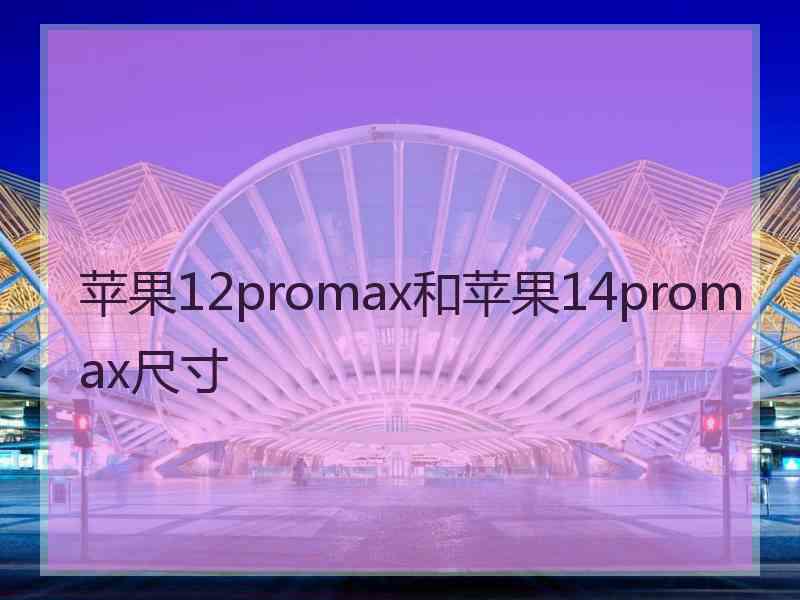 苹果12promax和苹果14promax尺寸