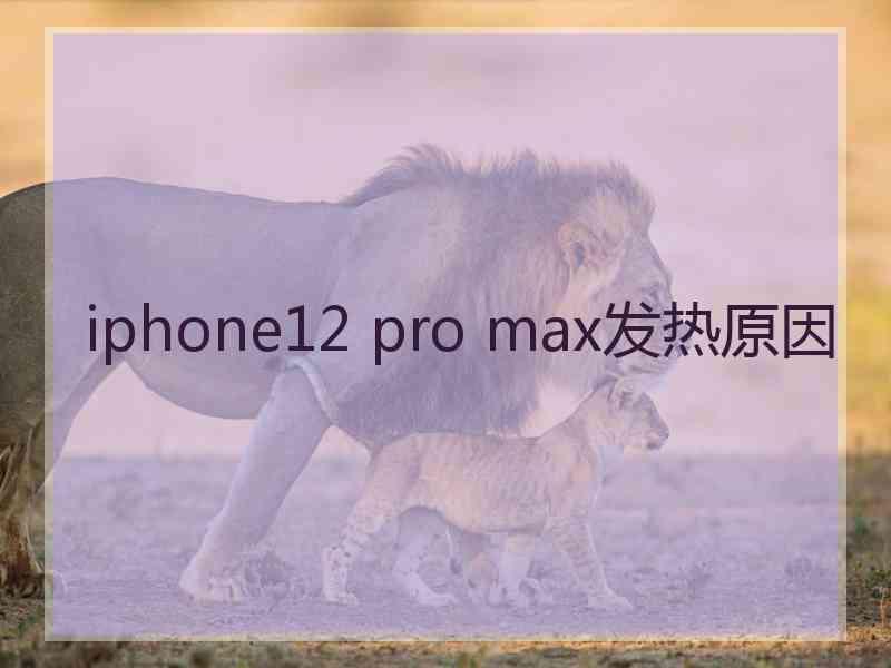 iphone12 pro max发热原因