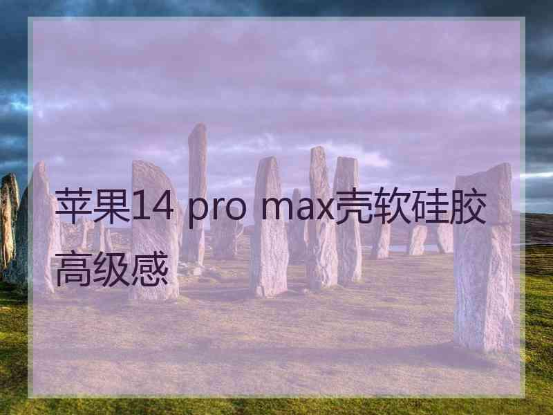 苹果14 pro max壳软硅胶高级感