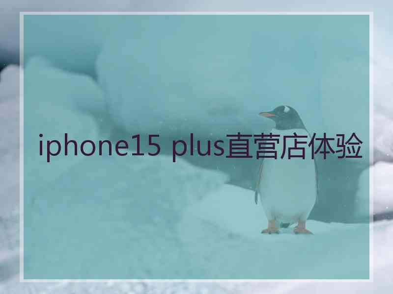 iphone15 plus直营店体验