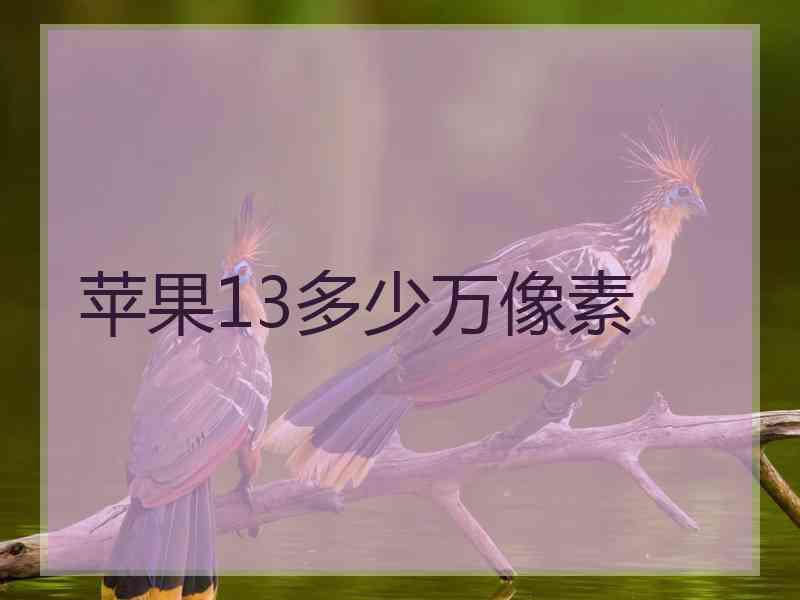 苹果13多少万像素