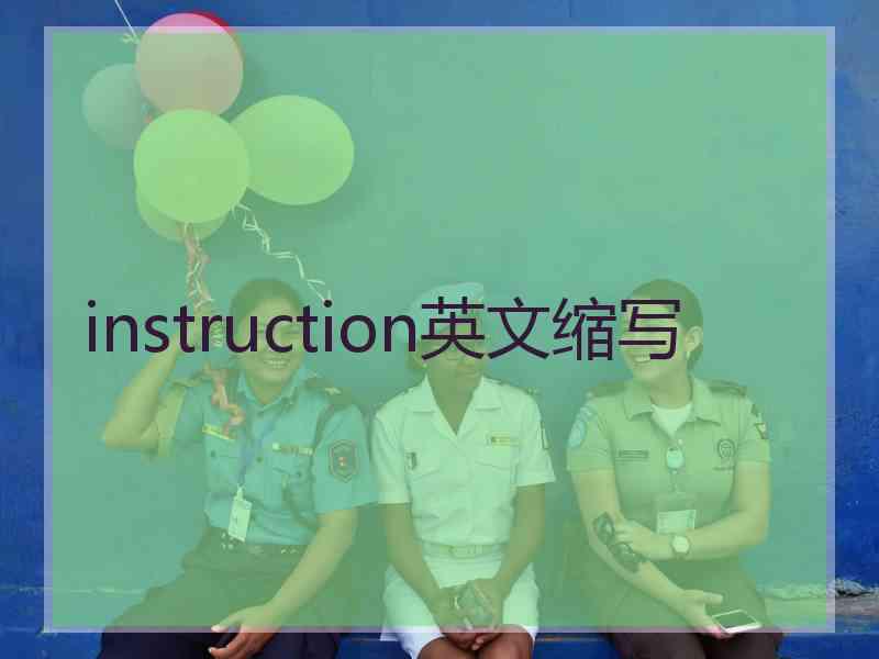 instruction英文缩写