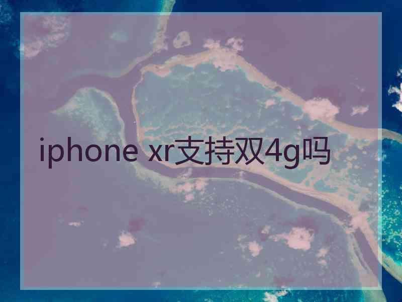 iphone xr支持双4g吗