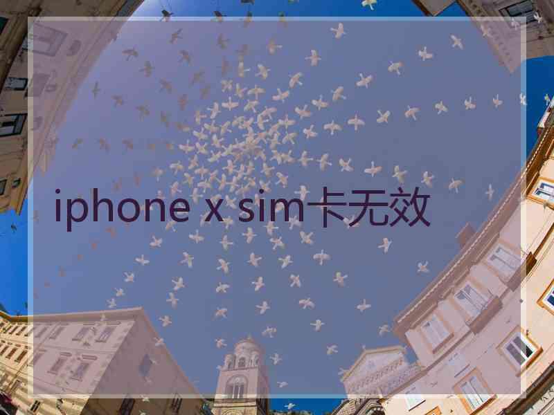 iphone x sim卡无效