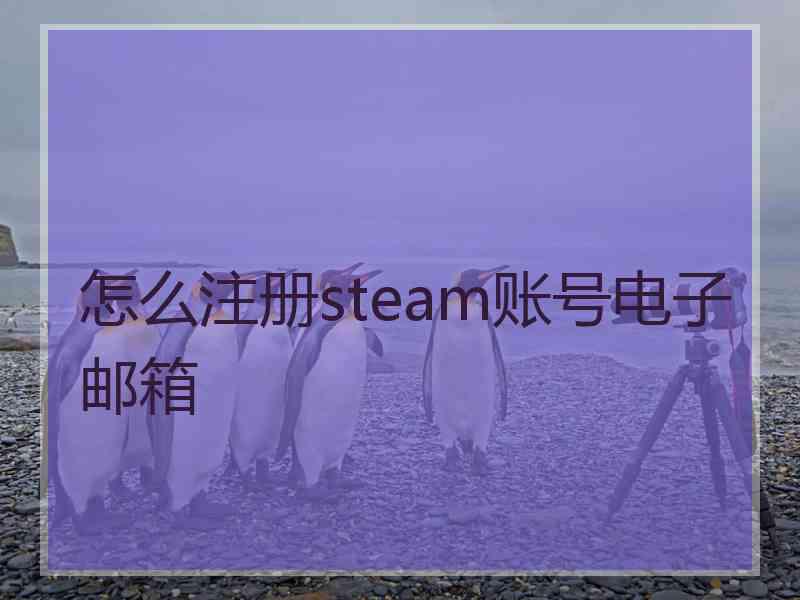 怎么注册steam账号电子邮箱