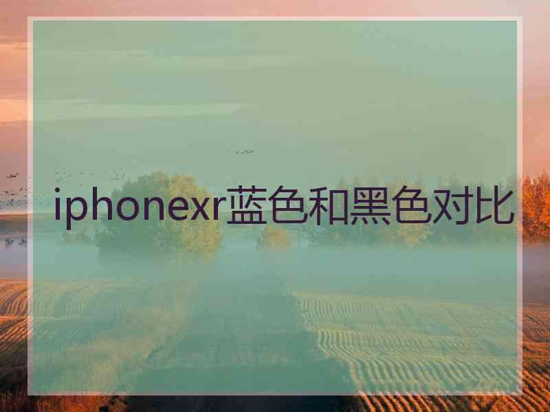 iphonexr蓝色和黑色对比