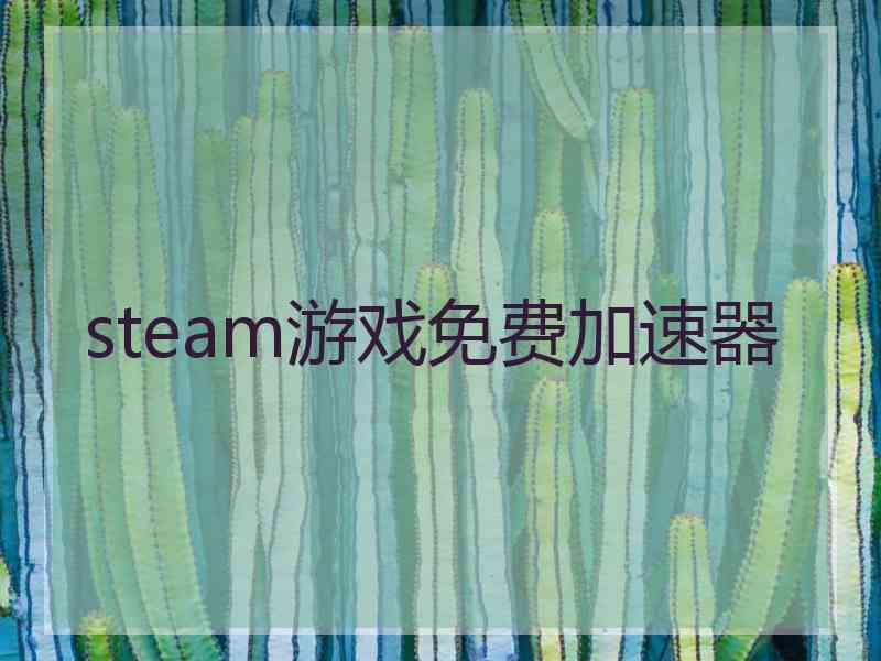 steam游戏免费加速器