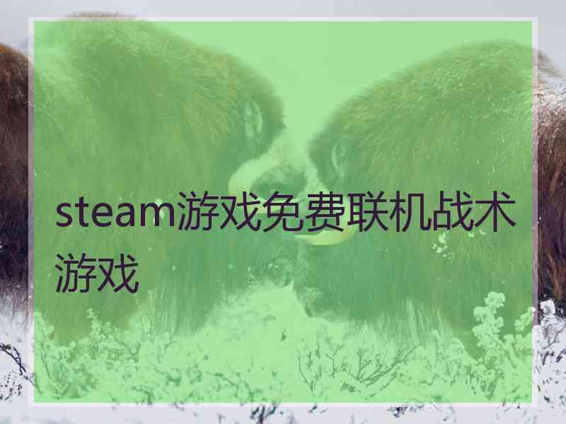 steam游戏免费联机战术游戏