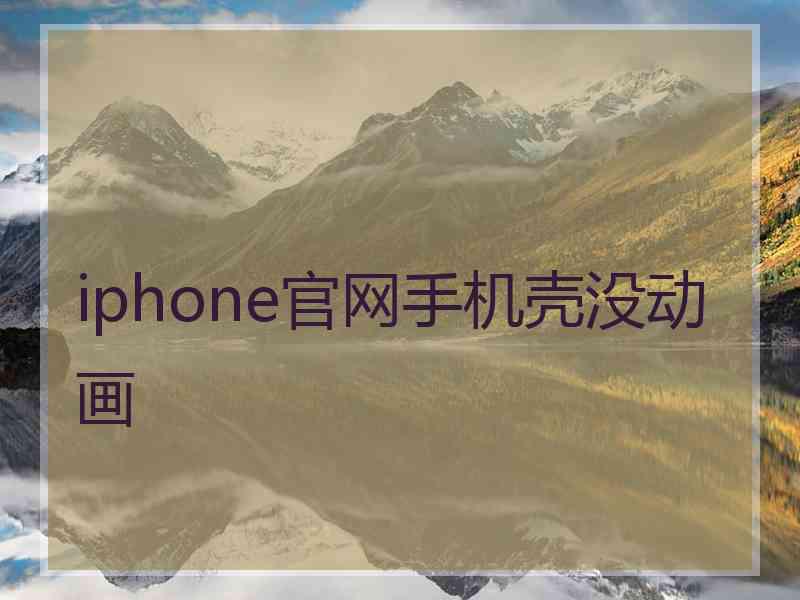 iphone官网手机壳没动画