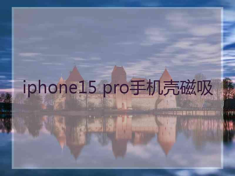 iphone15 pro手机壳磁吸