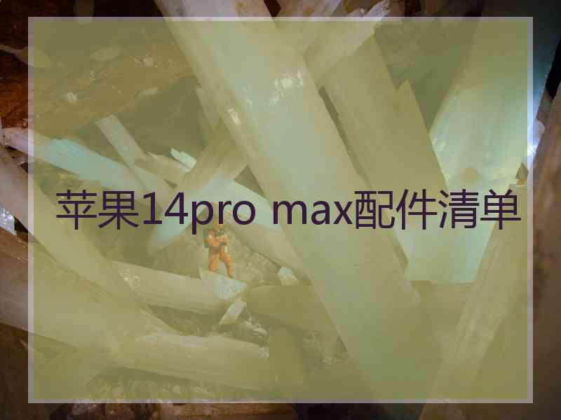 苹果14pro max配件清单