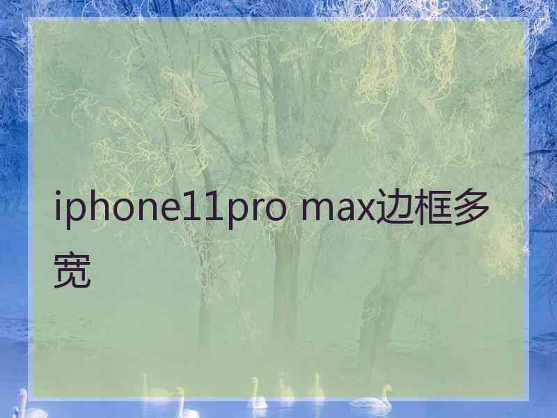 iphone11pro max边框多宽