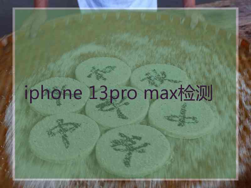 iphone 13pro max检测