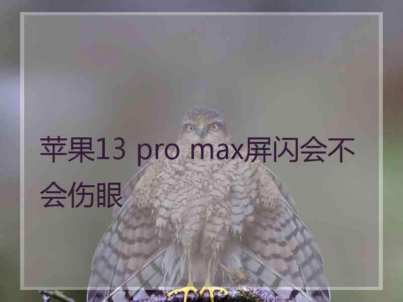 苹果13 pro max屏闪会不会伤眼