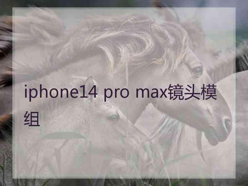 iphone14 pro max镜头模组