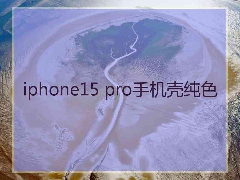 iphone15 pro手机壳纯色