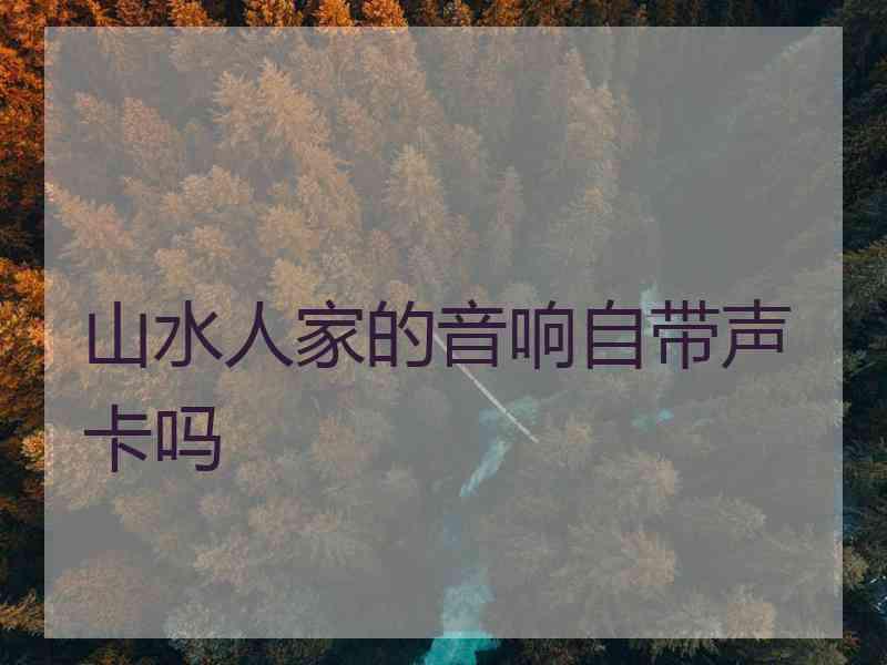 山水人家的音响自带声卡吗