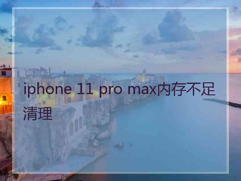 iphone 11 pro max内存不足清理