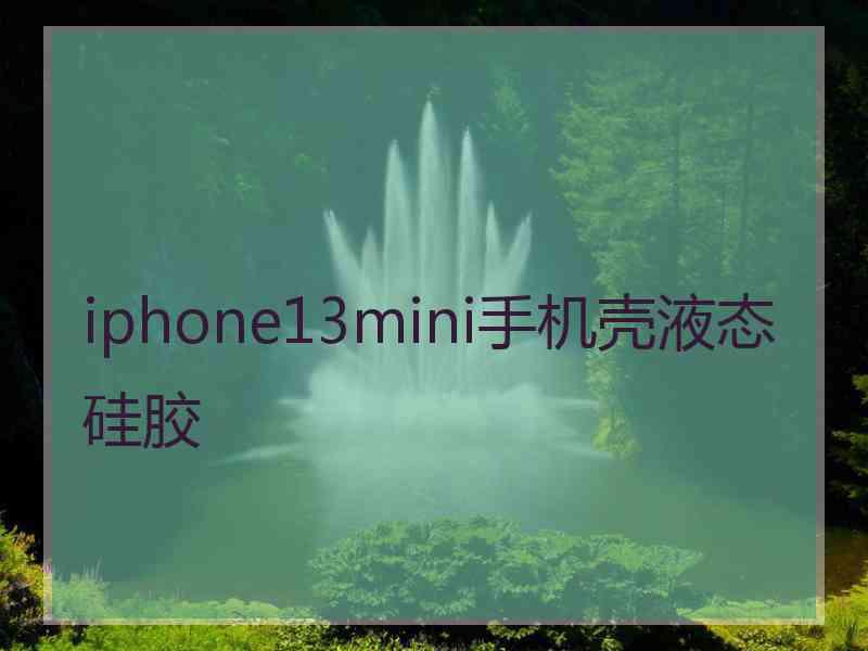 iphone13mini手机壳液态硅胶