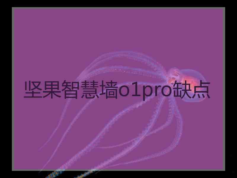 坚果智慧墙o1pro缺点