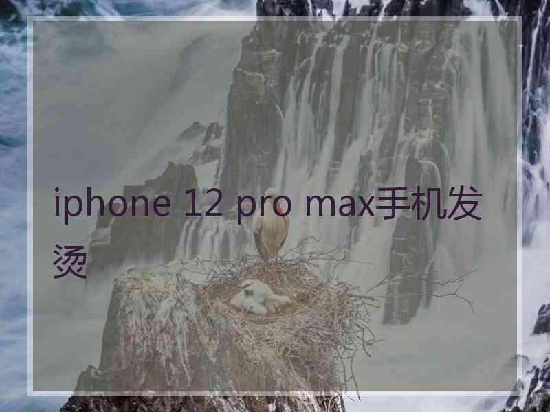 iphone 12 pro max手机发烫