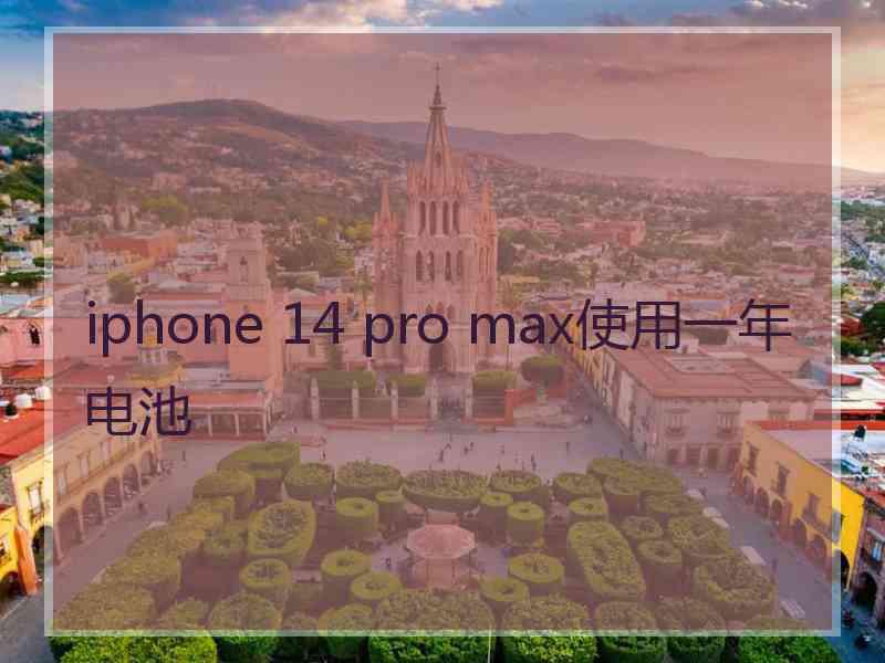 iphone 14 pro max使用一年电池