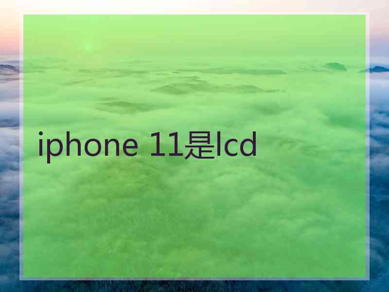 iphone 11是lcd