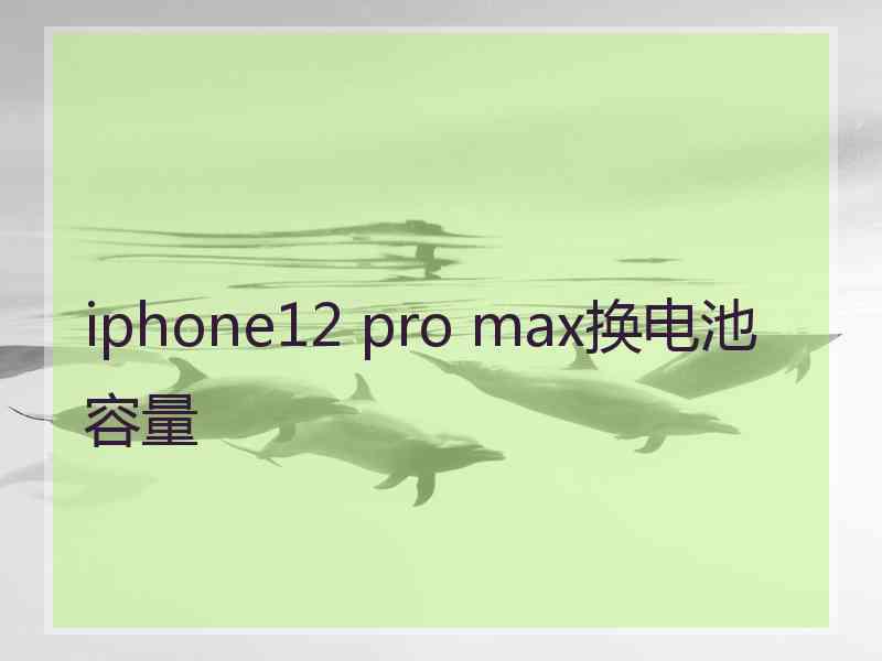 iphone12 pro max换电池容量