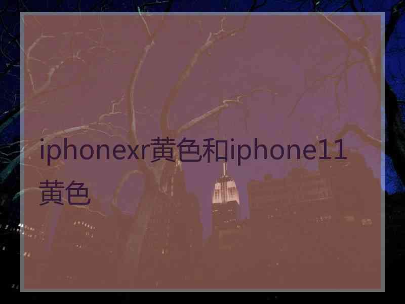 iphonexr黄色和iphone11黄色