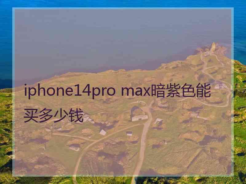 iphone14pro max暗紫色能买多少钱