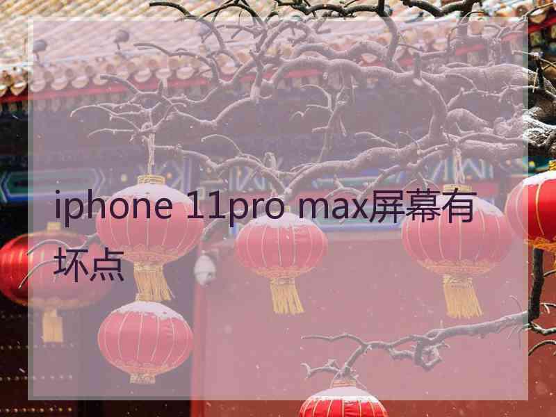 iphone 11pro max屏幕有坏点