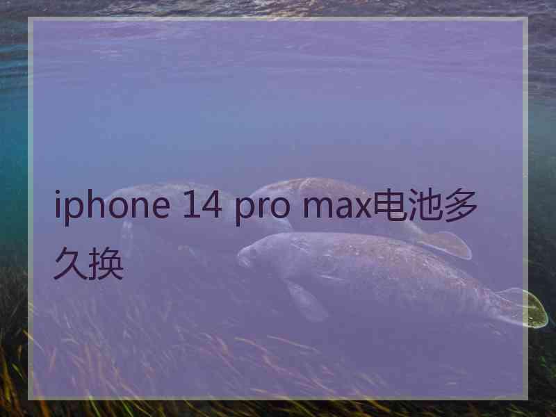 iphone 14 pro max电池多久换